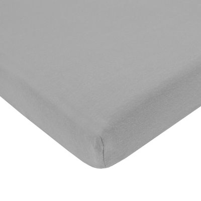 American Baby Company Cotton Fitted Mini Crib Sheet 38x24", Gray
