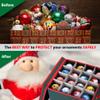 Primode Christmas Ornament Storage Box with 4 Trays, Holds Up to 64 Ornaments Decoration Balls, Holiday Storage Container with Dividers, Constructed of Durable 600D Oxford Material (Green) view 2