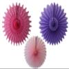 3-Piece Tissue Paper Fans, Lavender Pink, 13-18 Inch view 1