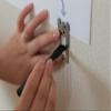 Osmac Hook, Dark Brown, Approx. Width 26.2 x Depth 11.4 x Height 1.2 inches (66.5 x 29 x 3 cm), Wall Mounted, Width 26.2 x Depth view 4