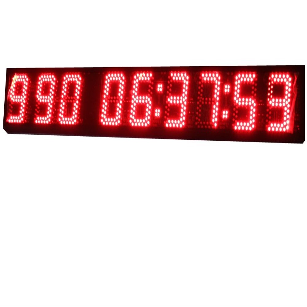 AZOOU Giant 5" High Character 9 Digits LED Days Countdown Clock Max Count up to 1000 Days hours minutes seconds