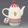 Airyusha Teapot Multi-Color Pot/6.7 x 3.6 x 6.7 inches (17 x 9.2 x 16.9 x 4.7 cm) Cup/Diameter 3.6 x Height 1.9 inches (9.2 x 11.9 x view 3