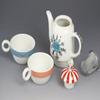 Airyusha Teapot Multi-Color Pot/6.7 x 3.6 x 6.7 inches (17 x 9.2 x 16.9 x 4.7 cm) Cup/Diameter 3.6 x Height 1.9 inches (9.2 x 11.9 x view 4