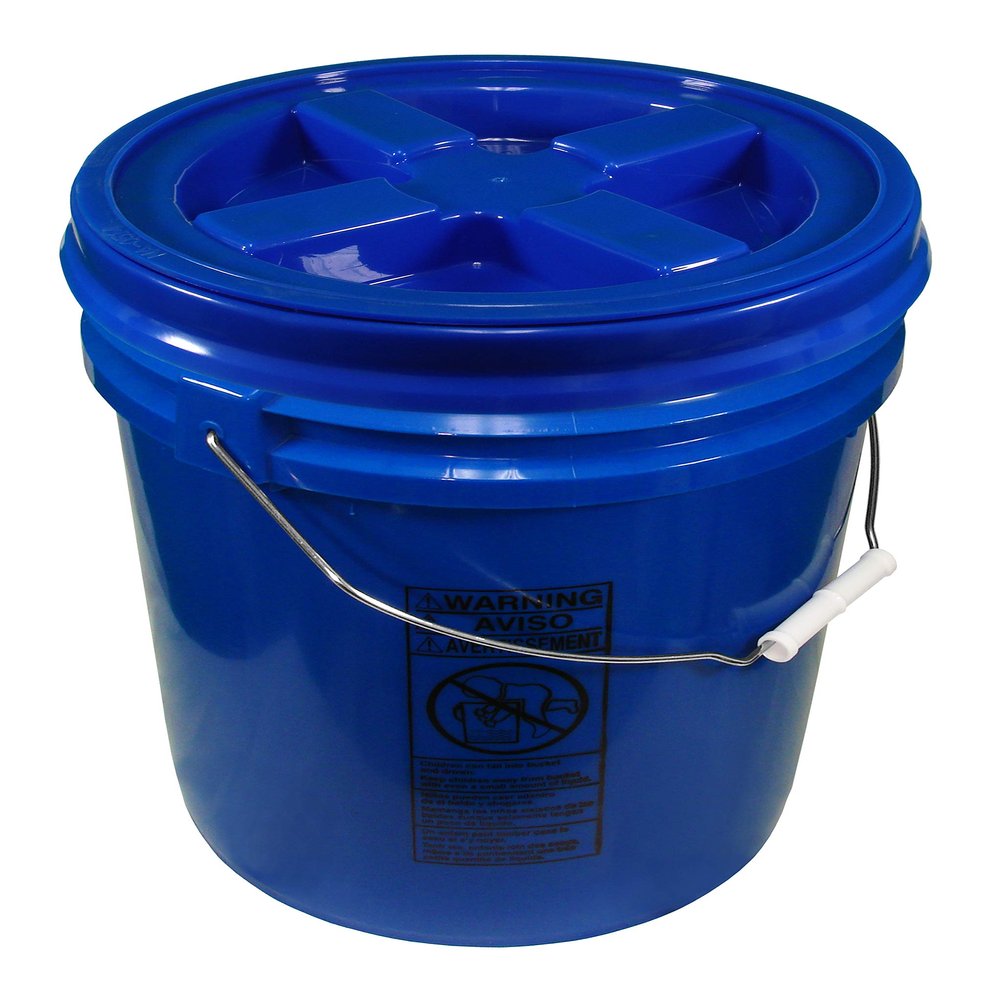 Bucket Kit, One Blue 5 Gallon 90 mil Bucket with Blue Gamma Seal Lid