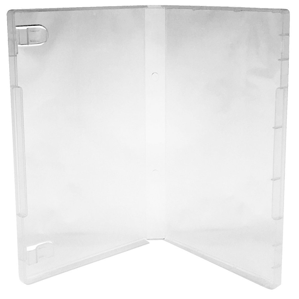 (200) CheckOutStore Plastic Storage Cases for Rubber Stamps with 2 Booklet Clips, 7/8" (21mm) inch Spine Size (Clear/Spine: 21 mm)