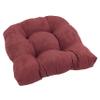 Blazing Needles Microsuede Rounded Back Chair Cushion,Red Wine, 19" x 19" 1 Count view 1