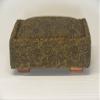Chicago Stool and Ottoman Co Deco Footstool (Gold/Black Floral Damask) view 1