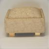 Chicago Stool and Ottoman Co Deco Footstool (Ivory Floral Damask) view 1