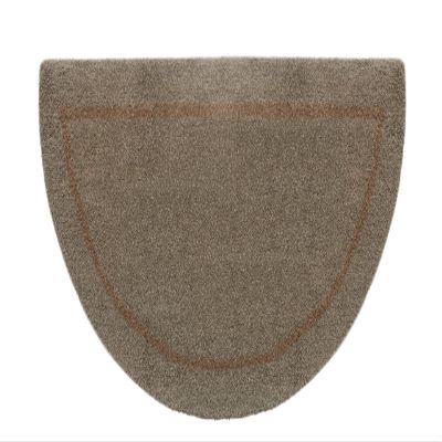 COTTON CRAFT Pure Wool Fireplace Rug - Half Moon Hearth Area Rug Carpet - Fire Resistant Hand-Tufted Fireplace Mat - Entryway Cabin Kitchen Anti Fatigue Half Round Accent Rug - 22 X 44 - Natural Tan