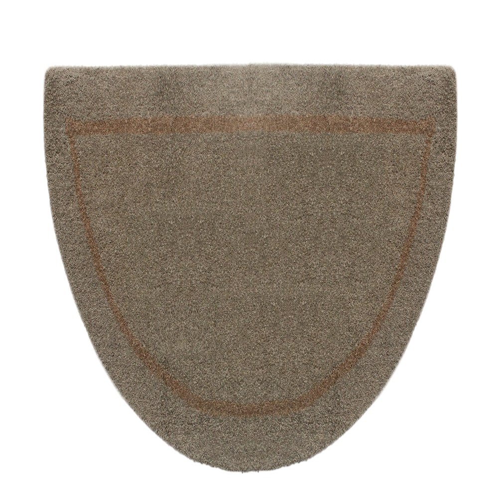 COTTON CRAFT Pure Wool Fireplace Rug - Half Moon Hearth Area Rug Carpet - Fire Resistant Hand-Tufted Fireplace Mat - Entryway Cabin Kitchen Anti Fatigue Half Round Accent Rug - 22 X 44 - Natural Tan