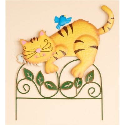 Worth Imports Metal Cat Garden Stake, 16 x 19