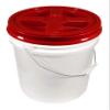 Bucket Kit, One White 5 Gallon Bucket 90 mil with Red Gamma Seal Lid view 1