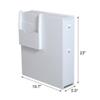 Organizedlife Narrow Side Table with Paper Holder Organizer for Small Spaces,Freestanding Bathroom Cabinet, Without Assembly White view 3