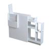 Organizedlife Narrow Side Table with Paper Holder Organizer for Small Spaces,Freestanding Bathroom Cabinet, Without Assembly White view 4