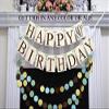 Happy 80th Birthday banner, gender neutral Happy Birthday banner, 50th 60th 70th 80th 90th 100th Birthday banner, Ivory birthday decorations view 1