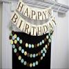Happy 80th Birthday banner, gender neutral Happy Birthday banner, 50th 60th 70th 80th 90th 100th Birthday banner, Ivory birthday decorations view 4