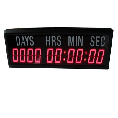 AZOOU 2.3-inch 10 Digits with Red Color LED Timer Countdown/up Wall Mounted Clock with Days Hours Mins Secs