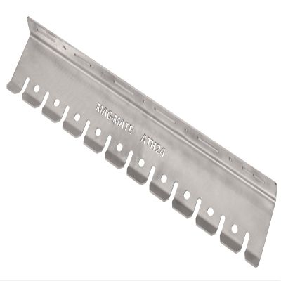 MAG-Mate ATH24-025 Air Tool Holder, Tool Storage Solution, Versatile Organizer, Made of Stainless Steel, Vibration-Free One-Piece Rack for Tools, 24" Long, 1/4" Coupler Size