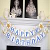 Gold anchor HAPPY 50th Birthday royal blue banner birthday decorations Birthday photo prop, 30th 40th 60th 70th nautical birthday view 2