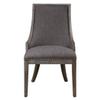 MY SWANKY HOME Curved Charcoal Gray Sling Back Side Chair | Dining Accent Contemporary view 1