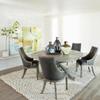MY SWANKY HOME Curved Charcoal Gray Sling Back Side Chair | Dining Accent Contemporary view 2