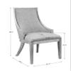 MY SWANKY HOME Curved Charcoal Gray Sling Back Side Chair | Dining Accent Contemporary view 3