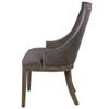 MY SWANKY HOME Curved Charcoal Gray Sling Back Side Chair | Dining Accent Contemporary view 4