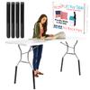 Lift Your Table Folding Table Risers - Standing Desk Kit - Made in The USA, Heavy Duty, Sturdy, Portable, Easy-to-Use Extensions Raise Bent Leg Folding Tables (Set of 4) view 1
