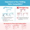 Lift Your Table Folding Table Risers - Standing Desk Kit - Made in The USA, Heavy Duty, Sturdy, Portable, Easy-to-Use Extensions Raise Bent Leg Folding Tables (Set of 4) view 3