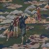 Chicago Stool and Ottoman Co Queen Anne Pictorial Tapestry Footstools (Golf) view 2