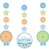 Cute as a Button Boy Dangling Party Decorations (3 ct) by Creative Converting view 1