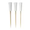BambooMN Decorative Golf Tee Bamboo Cocktail Sandwich Skewer Picks - 3.5" - White - 300 Pieces view 1