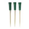 BambooMN Decorative Golf Tee Bamboo Cocktail Sandwich Skewer Picks - 3.5" - Green - 300 Pieces view 1