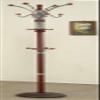 Six Foot Wood and Chrome Coat Rack Cherry Finish by Asia Direct view 1