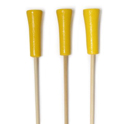 BambooMN Decorative Golf Tee Bamboo Cocktail Sandwich Skewer Picks - 6.75" - Yellow - 300 Pieces