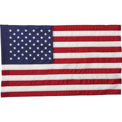 BNFUSA GFLGKITW 4' x 30" United States Flag and 2Pc Wood Pole Kit