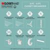 ClosetMaid 5037 5Ft. To 8Ft. Fixed Mount Closet Organizer Kit, White view 3