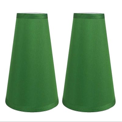 Urbanest Set of 2 Hardback Silk Empire Lamp Shade 5-inch by 9-inch by 8.5-inch, Kelly Green