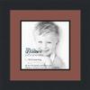 10x10 / 10 x 10 Picture Frame Satin Black .. 2'' Wide with a 2'' Double mat view 1