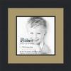 10x10 / 10 x 10 Picture Frame Satin Black .. 2'' Wide with a 2'' Double mat view 1