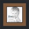 10x10 / 10 x 10 Picture Frame Satin Black .. 2'' Wide with a 2'' Double mat view 1