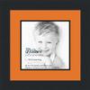 10x10 / 10 x 10 Picture Frame Satin Black .. 2'' Wide with a 2'' Double mat view 1