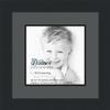 10x10 / 10 x 10 Picture Frame Satin Black .. 2'' Wide with a 2'' Double mat view 1