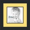 10x10 / 10 x 10 Picture Frame Satin Black .. 2'' Wide with a 2'' Double mat view 1