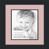 10x13 / 10 x 13 Picture Frame Satin Black .. 2'' Wide with a 2'' Double mat view 1