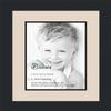 10x13 / 10 x 13 Picture Frame Satin Black .. 2'' Wide with a 2'' Double mat view 1