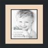 10x13 / 10 x 13 Picture Frame Satin Black .. 2'' Wide with a 2'' Double mat view 1