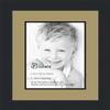 10x13 / 10 x 13 Picture Frame Satin Black .. 2'' Wide with a 2'' Double mat view 1