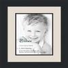 10x13 / 10 x 13 Picture Frame Satin Black .. 2'' Wide with a 2'' Double mat view 1