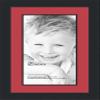 10x20 / 10 x 20 Picture Frame Satin Black .. 2'' Wide with a 2'' Double mat view 1